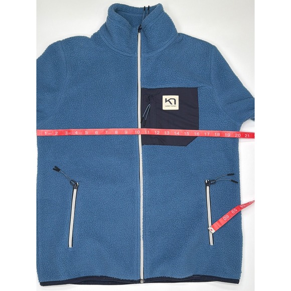 Kari Traa Womens Fleece Jacket Full Zip Blue MidLayer Pocket Size Medium - Picture 9 of 11